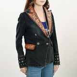 Black Tooled Blazer