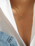 18K Green Pendant Necklace