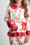 Girls Reindeer PJ Set