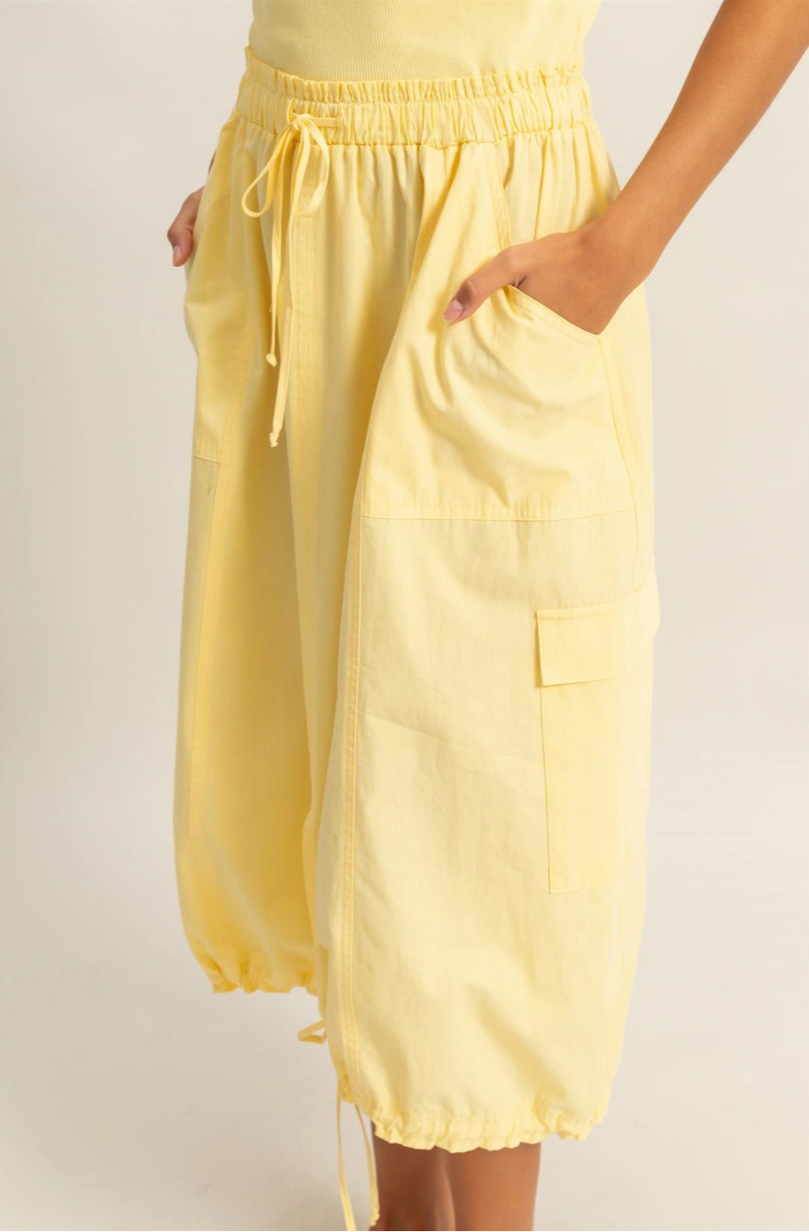 cargo drawstring midi dress Cargo Core Zip Overall Dress