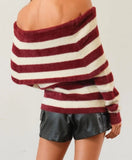 Striped Wine Sweater