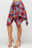 Tied Up Flannel Skirt