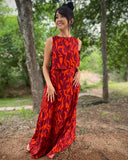 Red Swirl Two Piece Set