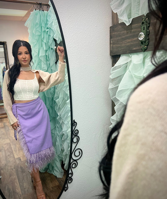 Lavender Feather Skirt