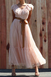 Champagne Tulle Dress